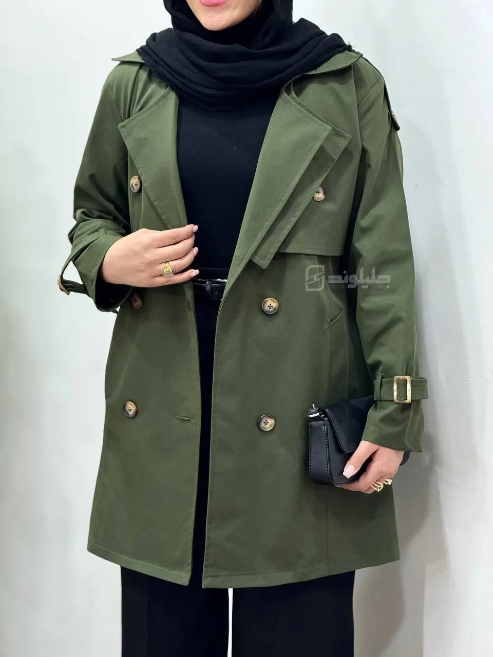ترنچ کت زنانه ضد آب بادوم 1